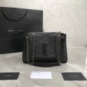 Top SAINT LAURENT leather shoulder bag Y554248 black HV01170eo14