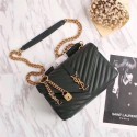 YSL Flap Bag Calfskin Leather 26611 green HV06884vK93