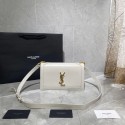 Yves Saint Laurent Calfskin Leather Shoulder Bag Y635627 White HV00727Pf97