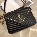 Yves Saint Laurent Cross-body Sheepskin leather Shoulder Bag 2599 black HV03212Nw52