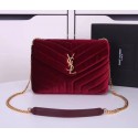 Yves Saint Laurent hot style shoulder bag Velvet 487218 wine HV10741XW58