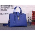 Yves Saint Laurent Litchi Leather Tote Bag 26574 Blue HV01223Xr72