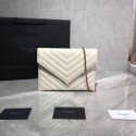 Yves Saint Laurent Shoulder Bag Original Leather Y569267 White HV08435Eb92