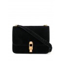 Yves Saint Laurent Small Original Nubuck leather Shoulder Bag Y585061 black HV03724dV68