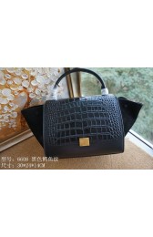 2015 Celine top quality crocodile 6608 black HV07241bW68