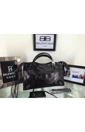 Balenciaga The City Handbag Calf leather 084332 black HV07417Ri95