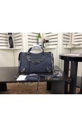 Balenciaga The City Handbag Sheepskin 084334 dark blue HV01638MB38