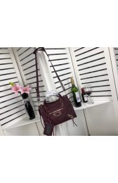 Balenciaga The City Handbag Sheepskin 084335 wine HV10788KX22