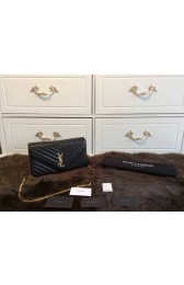 Best 1:1 2015 Yves Saint Laurent new model fashion shoulder bags caviar 26578 black HV04174OR71