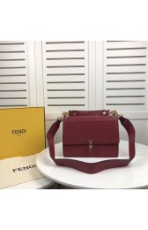 Best Replica FENDI Kan I Leather Shoulder Bag F9235 red HV09647zU69