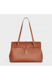 Celine LARGE SOFT 16 BAG IN SUPPLE GRAINED CALFSKIN 194043 Brown HV02655HW50