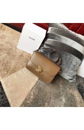 CELINE MEDIUM TRIOMPHE BAG IN SHINY CALFSKIN CL87363 Camel HV02363Kf26