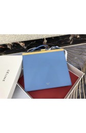 CELINE MINI CLASP BAG IN SMOOTH CALFSKIN 181053 SKY BLUE HV07474lk46