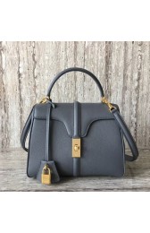 CELINE SMALL 16 BAG IN SATINATED CALFSKIN 188003 GREY HV05670zd34