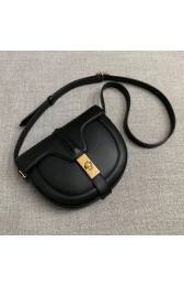 CELINE SMALL BESACE 16 BAG IN SATINATED CALFSKIN CROSS BODY 188013 BLACK HV01498Hn31