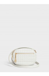 Cheap Copy CELINE CROSS BODY SMALL C CHARM BAG IN QUILTED CALFSKIN 188363 WHITE HV03214Eq45