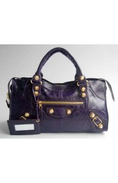 Cheap Fake Balenciaga The City Handbag 084328B Purple HV02274BC48