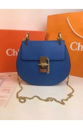 Chloe Drew Shoulder Bags Calfskin Leather 2709 Blue HV00511EC68