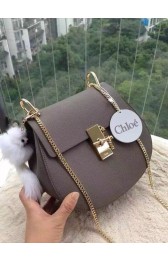 Chloe Drew Shoulder Bags Calfskin Leather 3369 Grey HV01244yx89