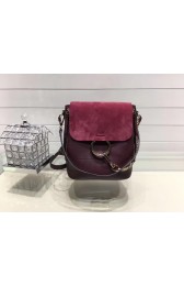 Chloe Faye original suede leather Backpack C4756 wine HV06536Zw99