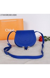 Chloe mini shoulder bags calf leather 27005 blue HV03081Yr55