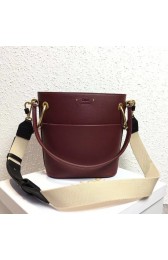 Copy Chloe Roy Mini Smooth Leather Bucket Bag S126 Plum purple HV01806Zn71