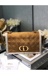 DIOR 30 MONTAIGNE CHAIN BAG Camel-Colored Shearling M9208 HV07309Lp50