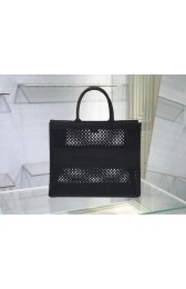 DIOR BOOK TOTE Black Mesh Embroidery M1286ZW HV02567PC54