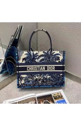 DIOR BOOK TOTE Blue Dior Palms Embroidery M1287 HV10427dN21