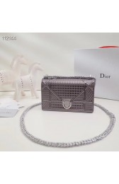 Dior DIORAMA leather Chain bag S0328 Silver grey HV00100HW50