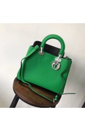 Dior Diorissimo Bag in Original Grainy Leather CD0678 green & silver-Tone Metal HV06548mV18