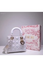 Dior lucky badges Original sheepskin Tote Bag A88035 white HV10646Lo54