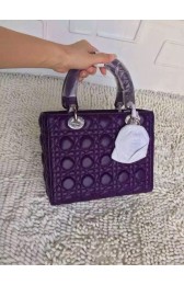 Dior Small Lady Dior Bag Sheepskin Leather 8239 Purple HV01049Jz48