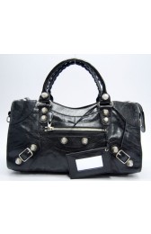 Fake 1:1 Balenciaga Giant City Top Handle Large Bag Black 173082A HV10677YK70