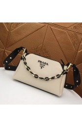 Fake 1:1 Prada Calf leather shoulder bag 2032 white HV01552YK70