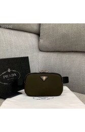 Fake 1:1 Prada Re-Edition nylon Pocket 82033 dark brown HV11042YK70