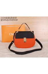 Fake 2015 Chloe new models original litchi grain 1123 black&orange HV02699tu77