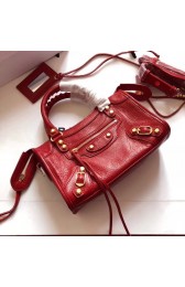 Fake Balenciaga The City Handbag Calf leather 382567 red HV00226lF58