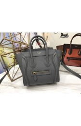 Fake Celine Luggage Nano Tote Bag Original Leather CA3560 Deep Grey HV09625EQ38