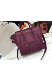 Fake Celine NANO MINI Tote Bag Original Leather A3560 Burgundy HV11608Lh27