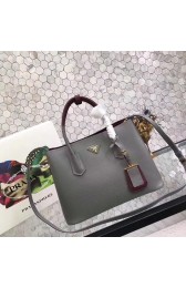 Fake Cheap prada medium saffiano lux tote original leather bag bn2755 gray&burgundy HV00304Kt89