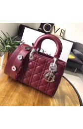 Fake Dior lucky badges Original sheepskin Tote Bag 88034 red HV09739kw88