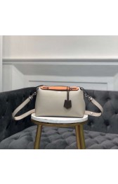 Fake FENDI BY THE WAY REGULAR Small multicoloured leather Boston bag 8BL1245 cream&orange HV00593yQ90