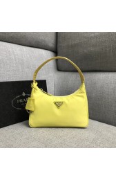 Fake Prada Re-Edition 2000 nylon mini-bag 91515 yellow HV04198yQ90