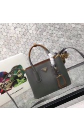 Fake prada small saffiano lux tote original leather bag bn2754 gray&tan HV02051lF58