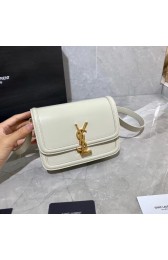 Fake SOLFERINO SMALL SATCHEL IN BOX SAINT LAURENT LEATHER 63430 white HV00172xR88