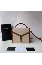 Fake Yves Saint Laurent IN CANVAS AND LEATHER Y650119H Apricot HV07161lF58