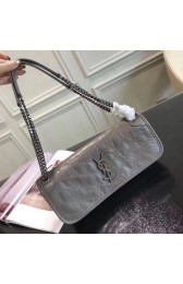 Fashion SAINT LAURENT Niki monogram small leather shoulder bag 504866 grey HV06886wc24