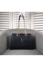 Fashion Yves Saint Laurent hot style MONGRAMME shoulder bag sheepskin Leather 26587 Black HV10134Of26