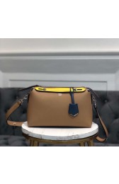 FENDI BY THE WAY REGULAR Small multicoloured leather Boston bag 8BL1245 Apricot&yellow HV02133HB29